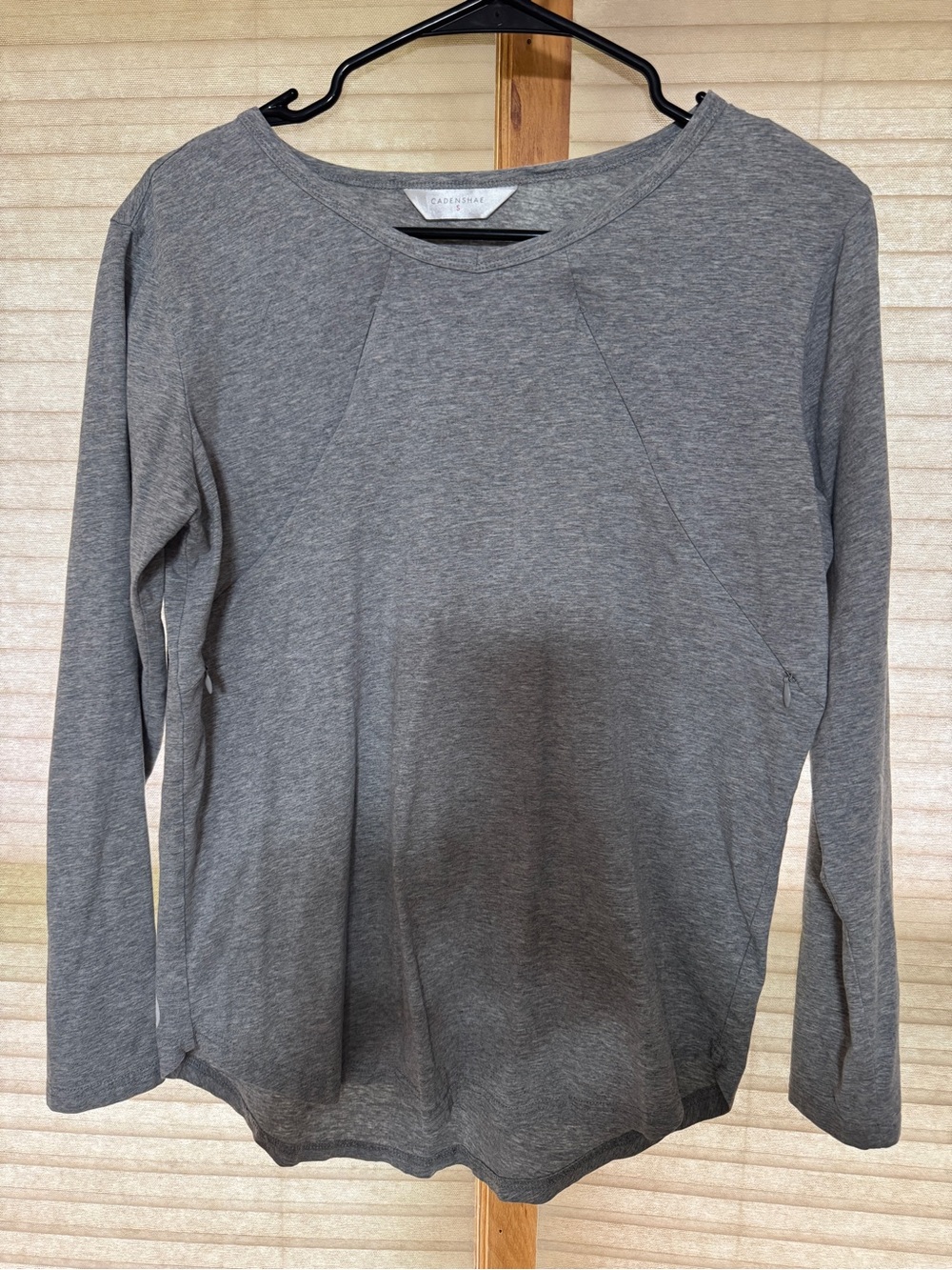 Long Sleeve Crewneck Tee - Gray Maternity